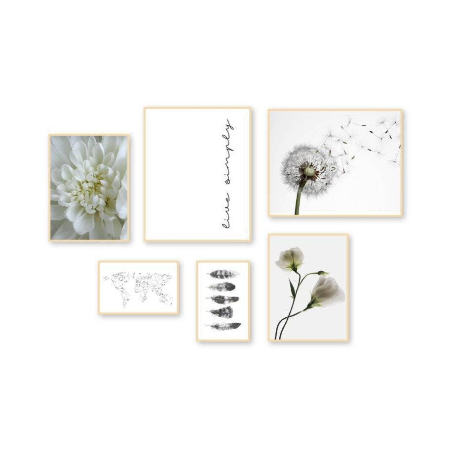 Ingelijste print Clean White | Orangewallz afbeelding 1