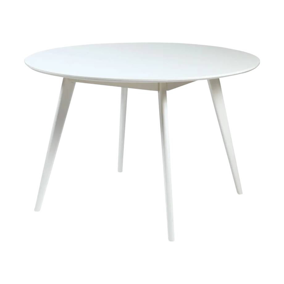 Yumi houten eettafel wit - Ø 115 cm Yumi houten eettafel wit - Ø 115 cm afbeelding 1