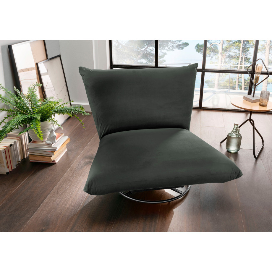 INOSIGN Draaibare fauteuil Cremona 360° draaibaar met metalen voet afbeelding 1