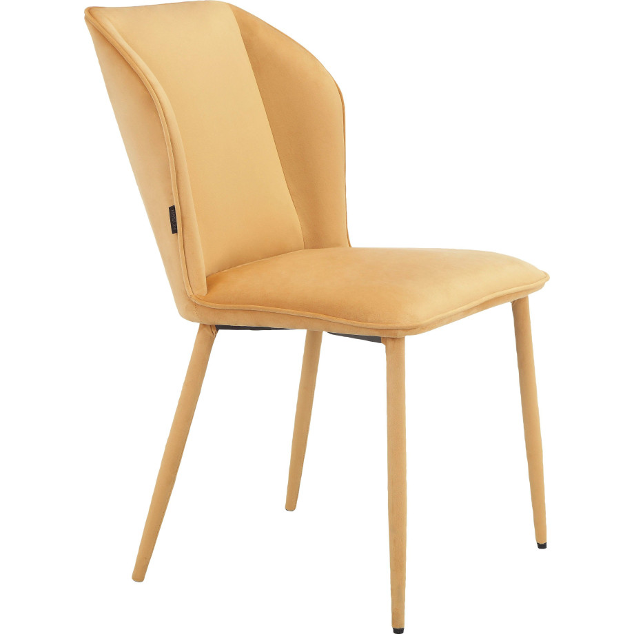 INOSIGN Eetkamerstoel Koa van veloursstof, met zacht verdikte zitting en rugleuning, zithoogte 49 cm (2 stuks) afbeelding 1
