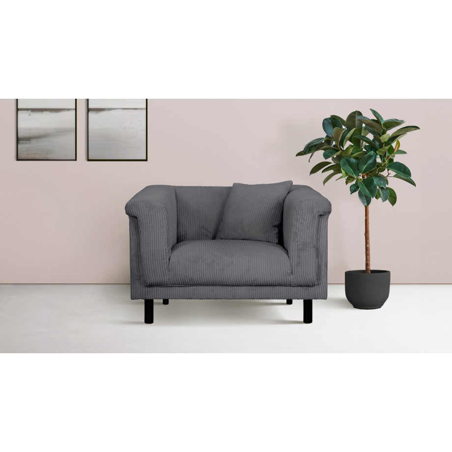 INOSIGN Fauteuil AGNIA BxDxH: 100x85x71 cm incl. sierkussens, ook in cord en bouclé afbeelding 1