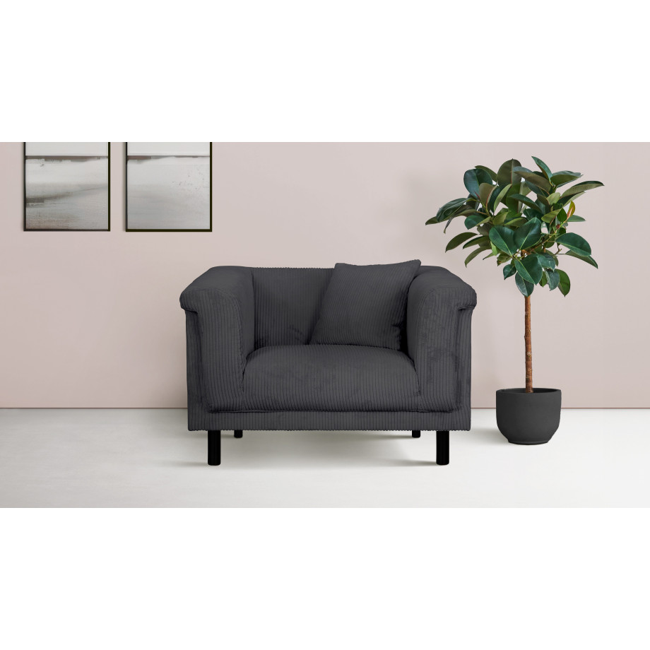 INOSIGN Fauteuil AGNIA BxDxH: 100x85x71 cm incl. sierkussens, ook in cord en bouclé afbeelding 1