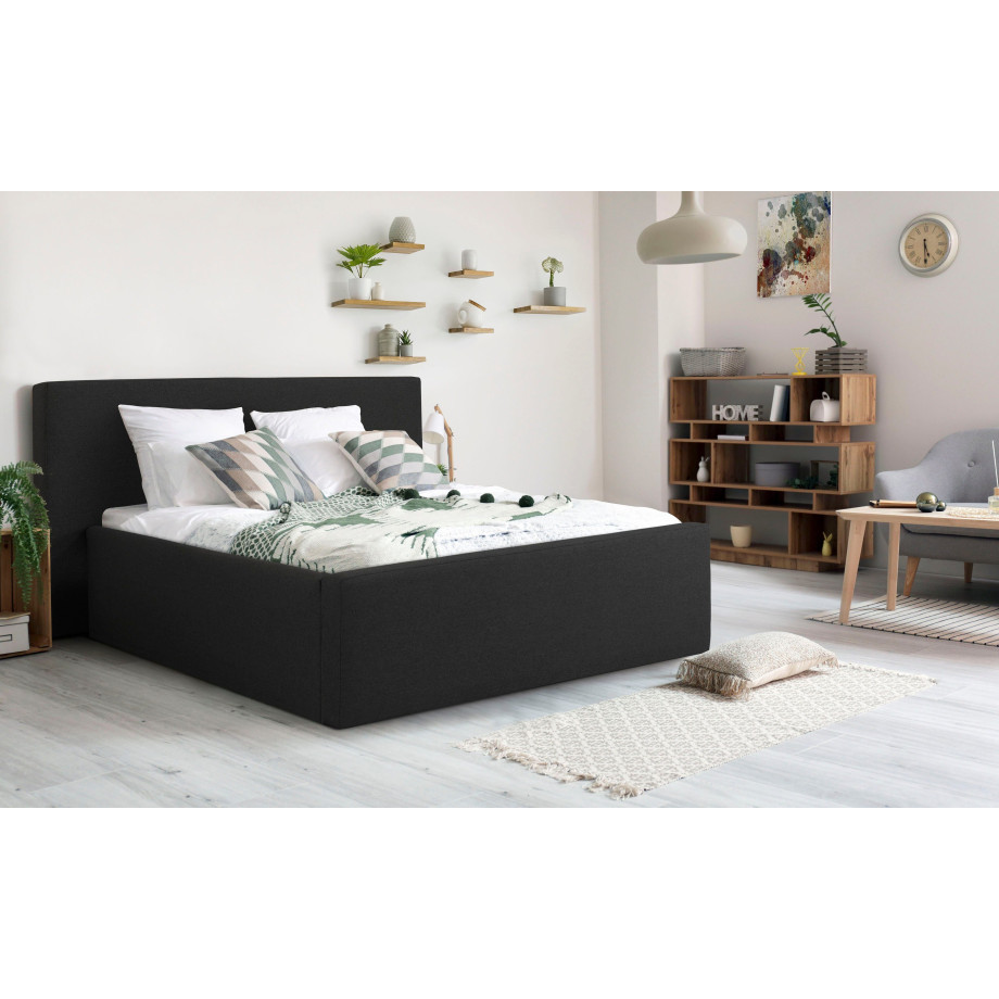 INOSIGN Gestoffeerd bed DALINA rechtlijnig hoofdbord, in 5 breedten, ook in 220 cm lengte afbeelding 1