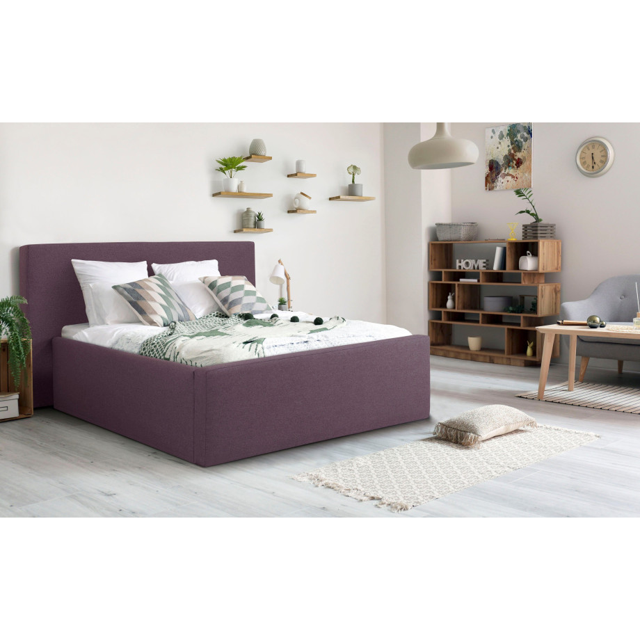 INOSIGN Gestoffeerd bed DALINA rechtlijnig hoofdbord, in 5 breedten, ook in 220 cm lengte afbeelding 1