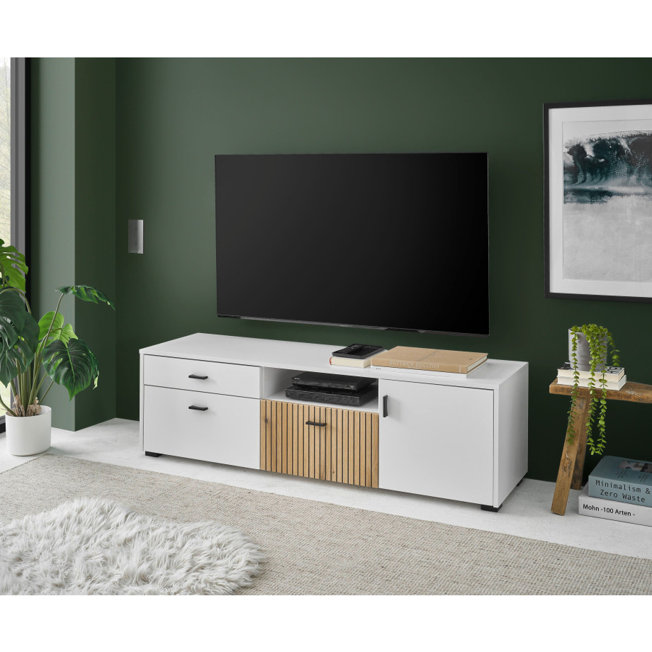 INOSIGN Tv-meubel Hudson in moderne trendkleur, handgrepen van metaal (zwart), breedte 150 cm afbeelding 1