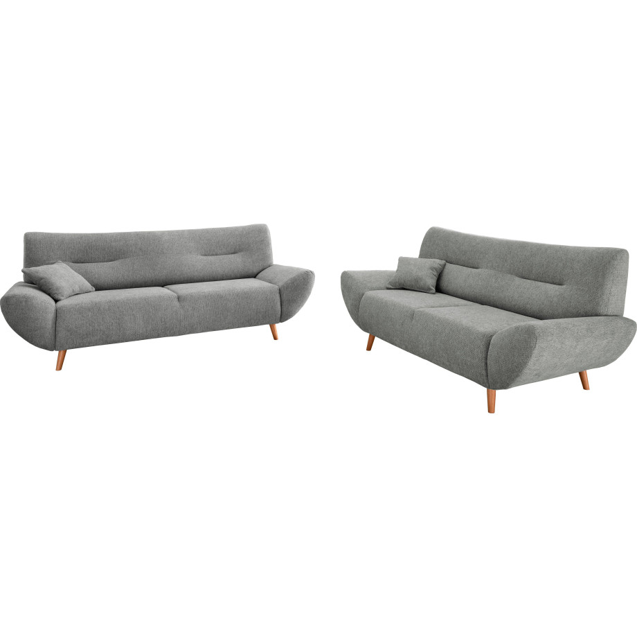 INOSIGN Zithoek Drago leverbaar als fauteuil/hoekbank, diverse stoffen, incl. 2 sierkussens (set, 2-delig) afbeelding 1