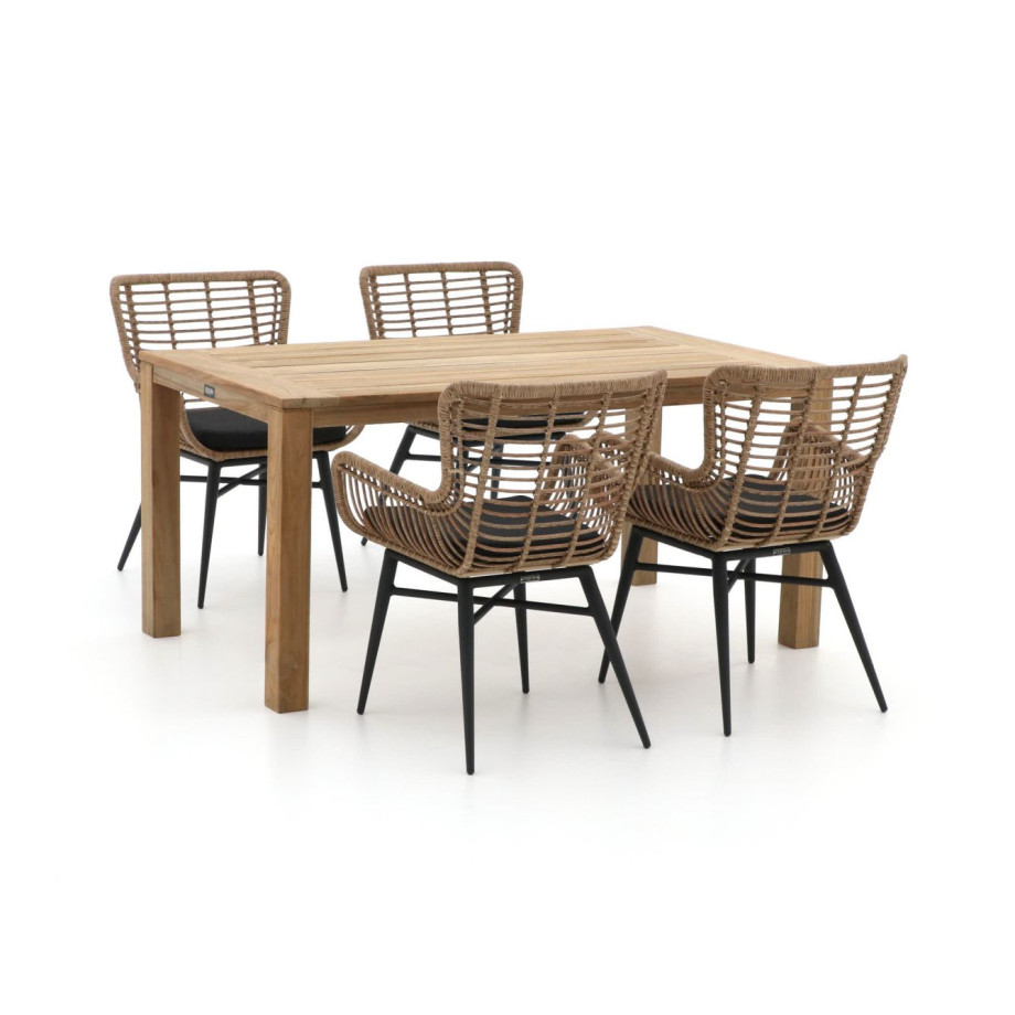 Intenso Asti/ROUGH-S 160cm dining tuinset 5-delig - Laagste prijsgarantie! afbeelding 1