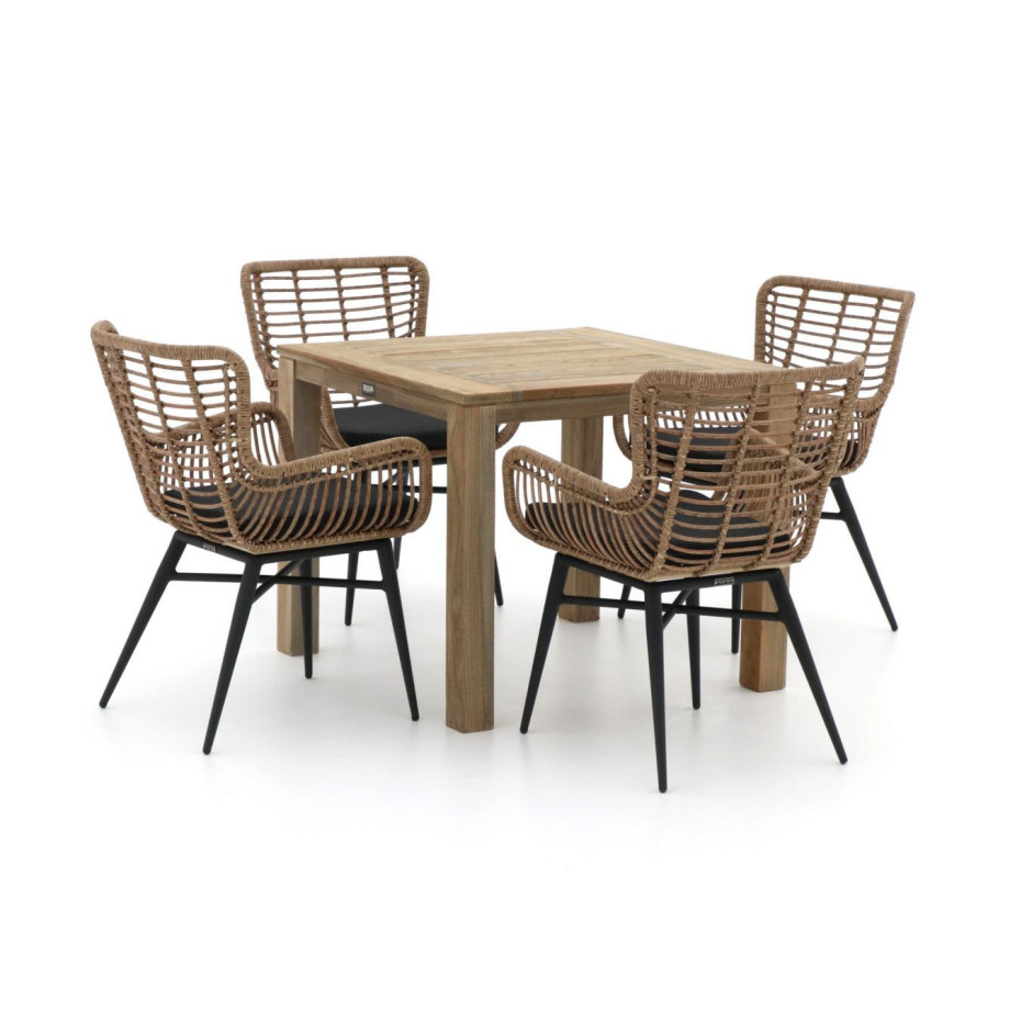 Intenso Asti/ROUGH-S 90cm dining tuinset 5-delig - Laagste prijsgarantie! afbeelding 1