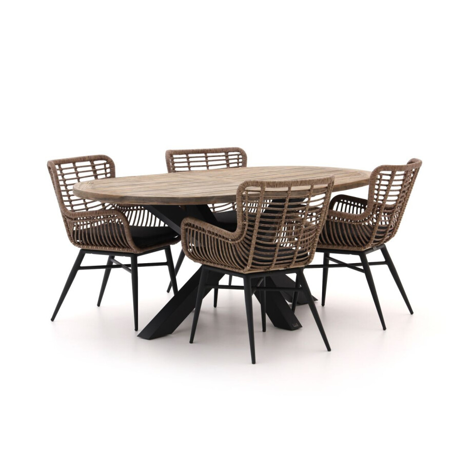 Intenso Asti/Rough-Y Ellips 200cm dining tuinset 5-delig - Laagste prijsgarantie! afbeelding 1