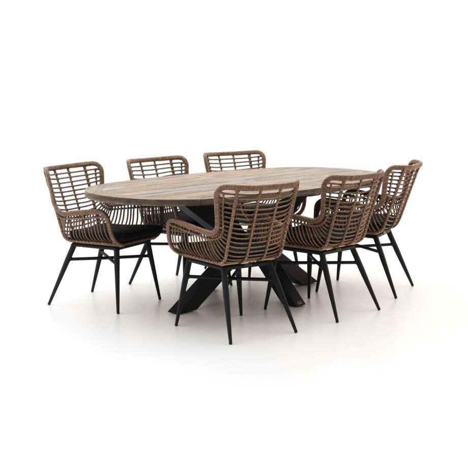 Intenso Asti/Rough-Y Ellips 240cm dining tuinset 7-delig - Laagste prijsgarantie! Intenso Asti/Rough-Y Ellips 240cm dining tuinset 7-delig - Laagste prijsgarantie! afbeelding 1