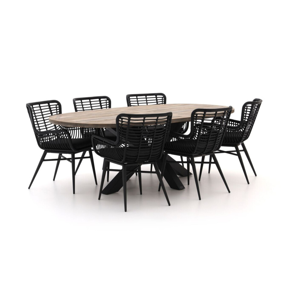 Intenso Asti/Rough-Y Ellips 240cm dining tuinset 7-delig - Laagste prijsgarantie! afbeelding 1