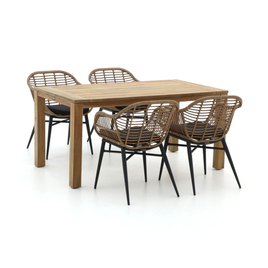 Intenso Azora/ROUGH-S 160cm dining tuinset 5-delig - Laagste prijsgarantie! afbeelding 1