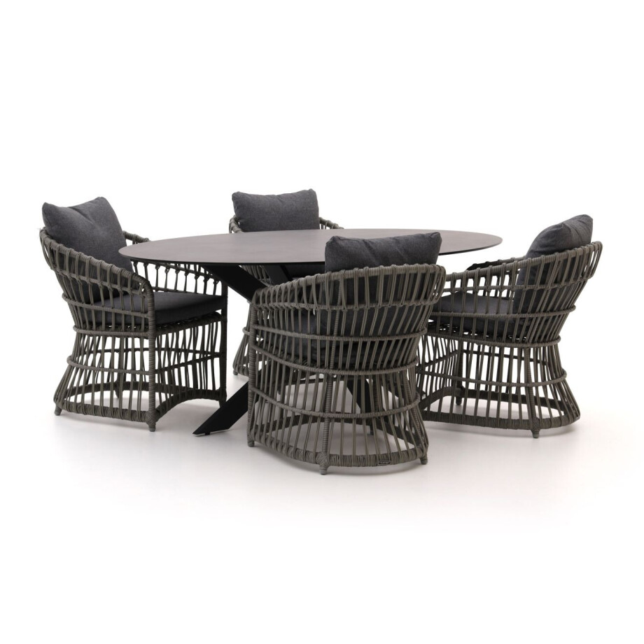 Intenso Cameri/Furato ellips 200cm dining tuinset 5-delig - Laagste prijsgarantie! afbeelding 1