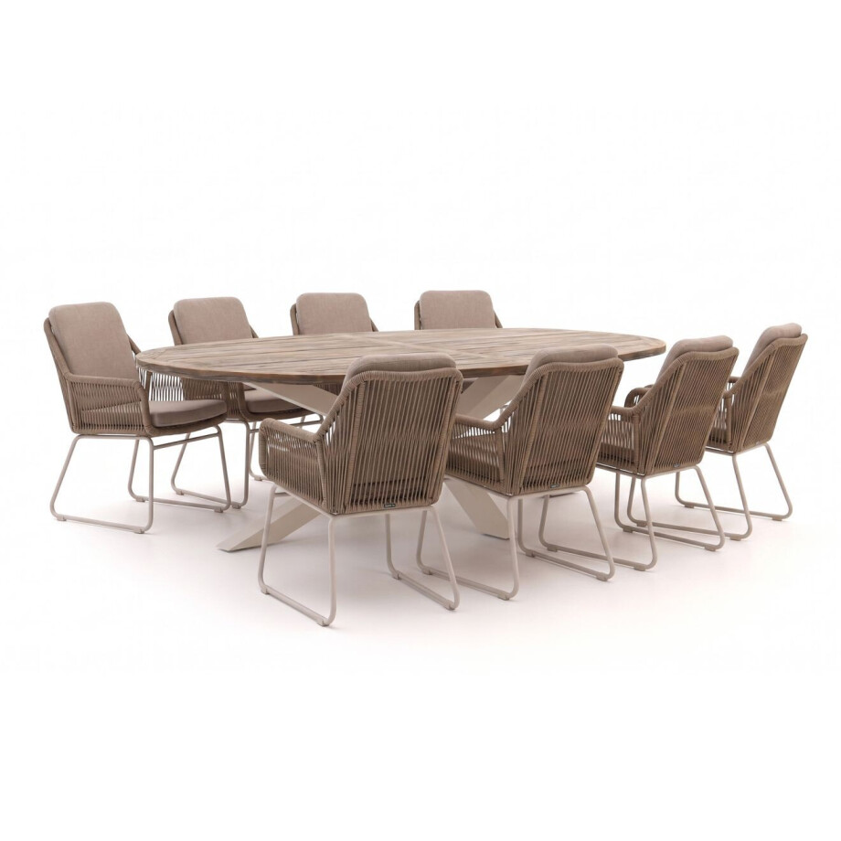 Intenso Isorella/ROUGH-Y Ellips 280cm dining tuinset 9-delig - Laagste prijsgarantie! afbeelding 1