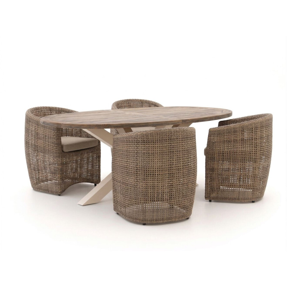 Intenso Marecchia/ROUGH-Y Ellips 200cm dining tuinset 5-delig - Laagste prijsgarantie! afbeelding 1