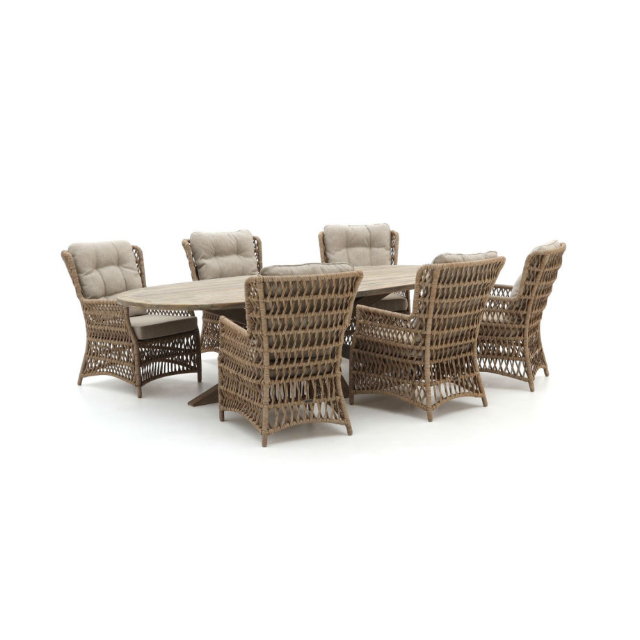 Intenso Milano/ROUGH-Y 280cm lounge-dining tuinset 7-delig - Laagste prijsgarantie! afbeelding 1