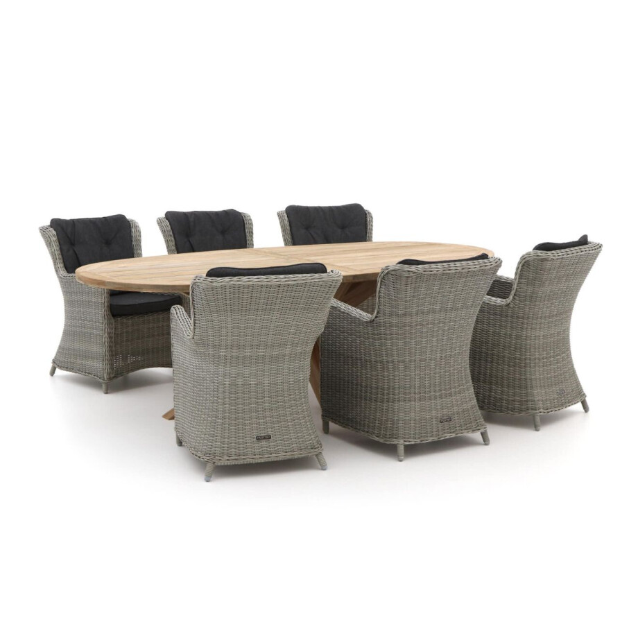 Intenso Milano/ROUGH-Y Ellips 240cm dining tuinset 7-delig - Laagste prijsgarantie! afbeelding 1