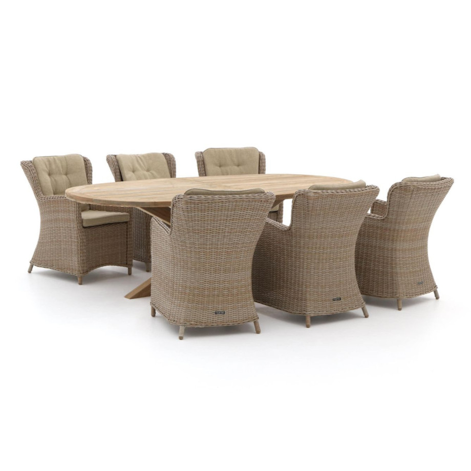 Intenso Milano/ROUGH-Y Ellips 240cm dining tuinset 7-delig - Laagste prijsgarantie! afbeelding 1