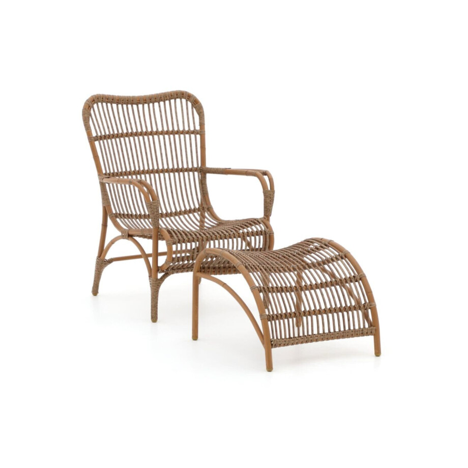 Intenso Napoli lounge tuinstoel met voetenbank - Laagste prijsgarantie! afbeelding 1