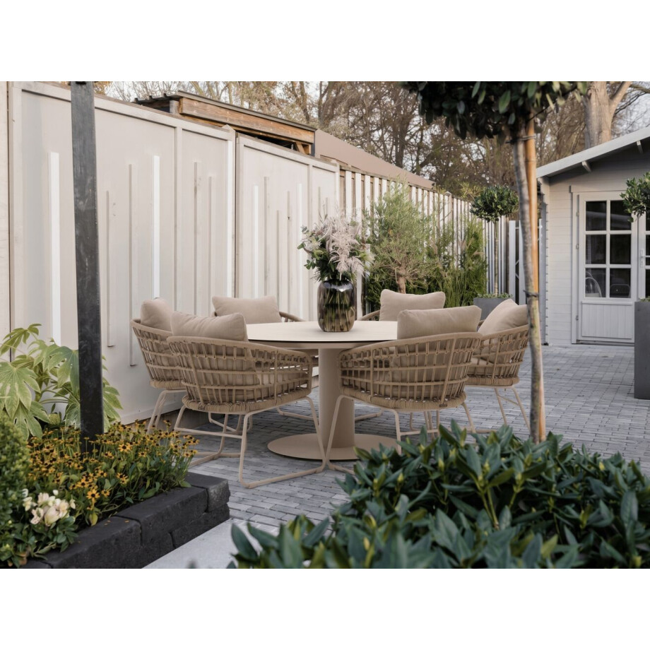 Intenso Trofarello/La Fonte ø150cm dining tuinset 7-delig - Laagste prijsgarantie! Intenso Trofarello/La Fonte ø150cm dining tuinset 7-delig - Laagste prijsgarantie! afbeelding 1