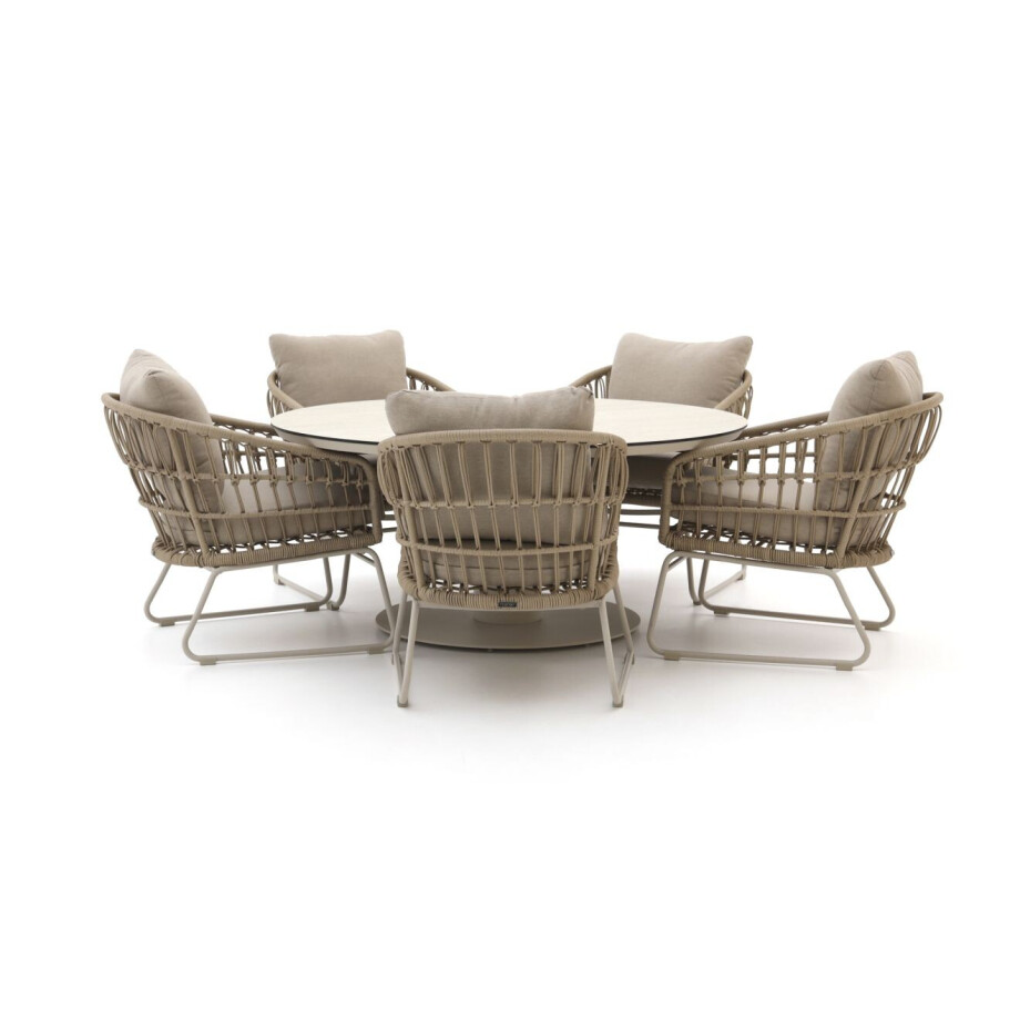 Intenso Trofarello/La Fonte ø150cm low dining tuinset 6-delig - Laagste prijsgarantie! afbeelding 1