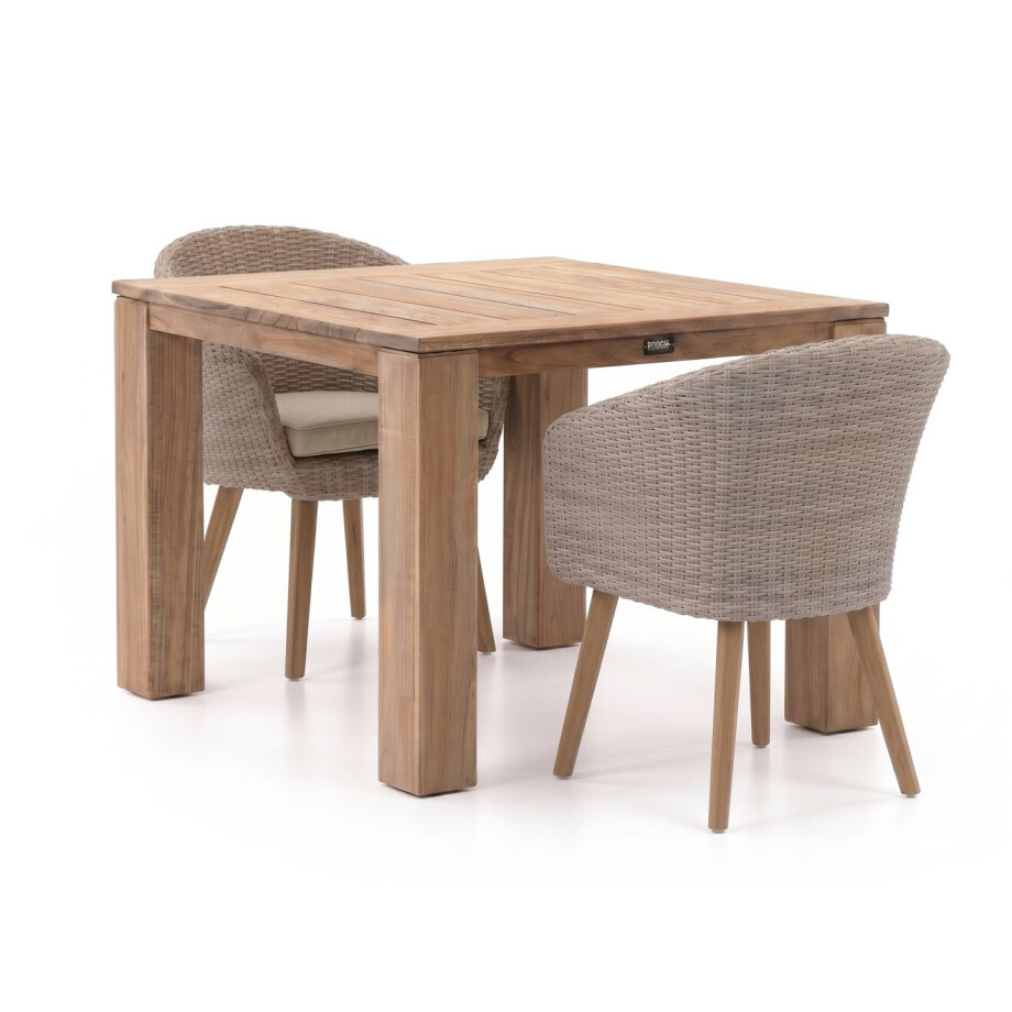 Intenso Tropea/ROUGH-X 100cm dining tuinset 3-delig - Laagste prijsgarantie! afbeelding 1