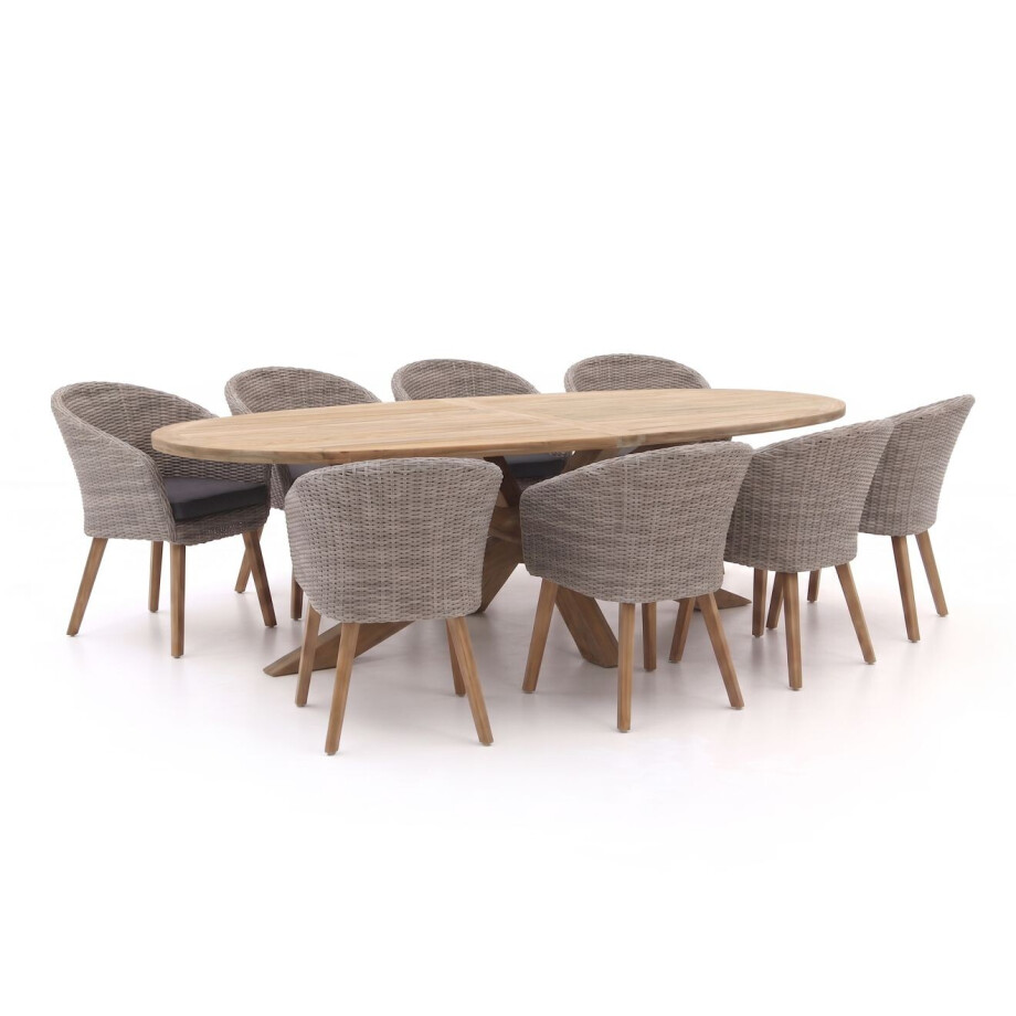 Intenso Tropea/ROUGH-Y Ellips 280cm dining tuinset 9-delig - Laagste prijsgarantie! afbeelding 1
