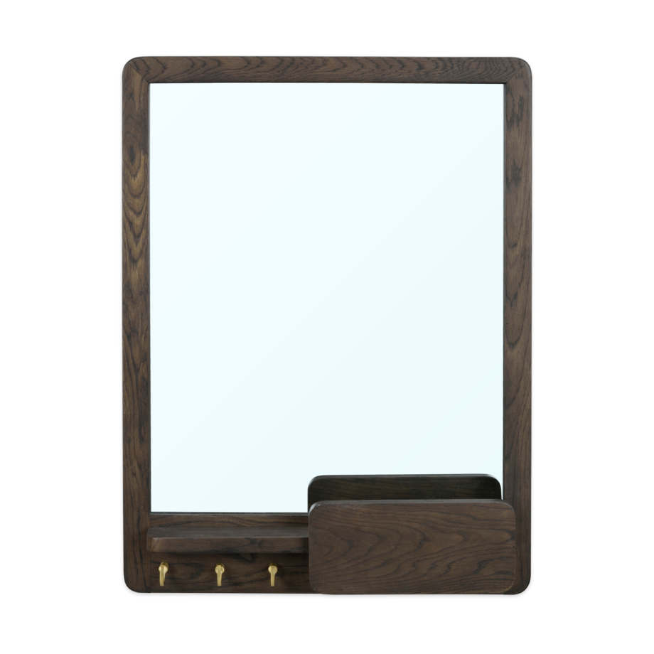 Inverness houten wandspiegel donker eiken - 60 x 45 cm Inverness houten wandspiegel donker eiken - 60 x 45 cm afbeelding 1