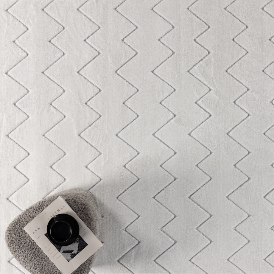 Nohr Vloerkleed 'Irfan' 200 x 290cm, kleur Wit afbeelding 1