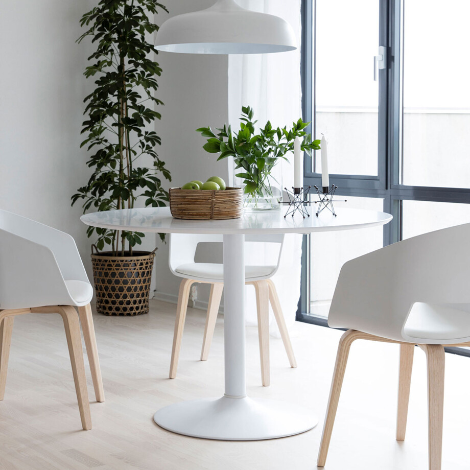 Interstil Ronde Eettafel 'Ibiza' 110cm, kleur Wit afbeelding 