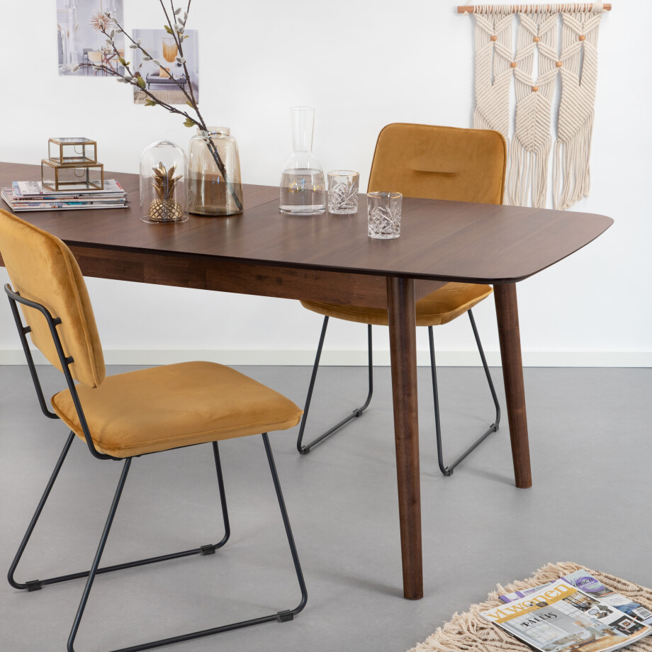 Sohome Uitschuifbare Eettafel 'Montreux' Walnoot, 180-219 x 90cm afbeelding 