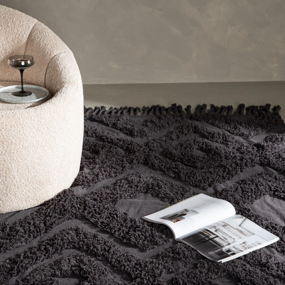 Nohr Vloerkleed 'Isidra' 250 x 350cm, kleur Donkergrijs afbeelding 1