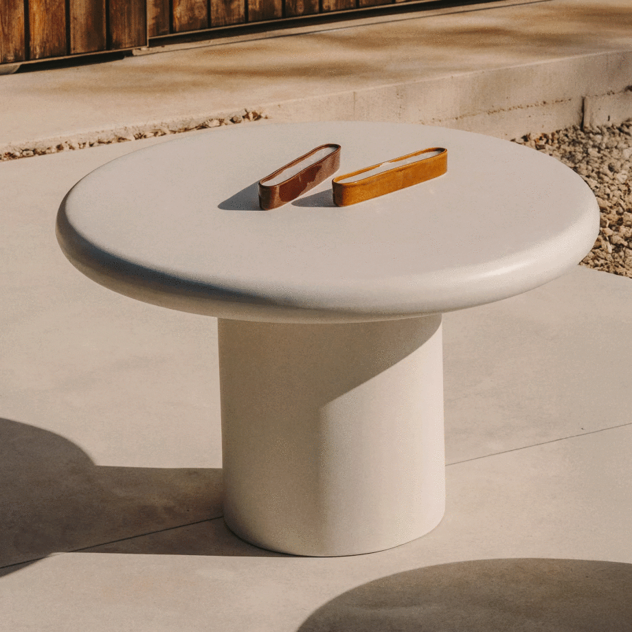 Kave Home Ronde Bistrotafel 'Addaia' Cement, 90cm Kave Home Ronde Bistrotafel 'Addaia' Cement, 90cm afbeelding 1