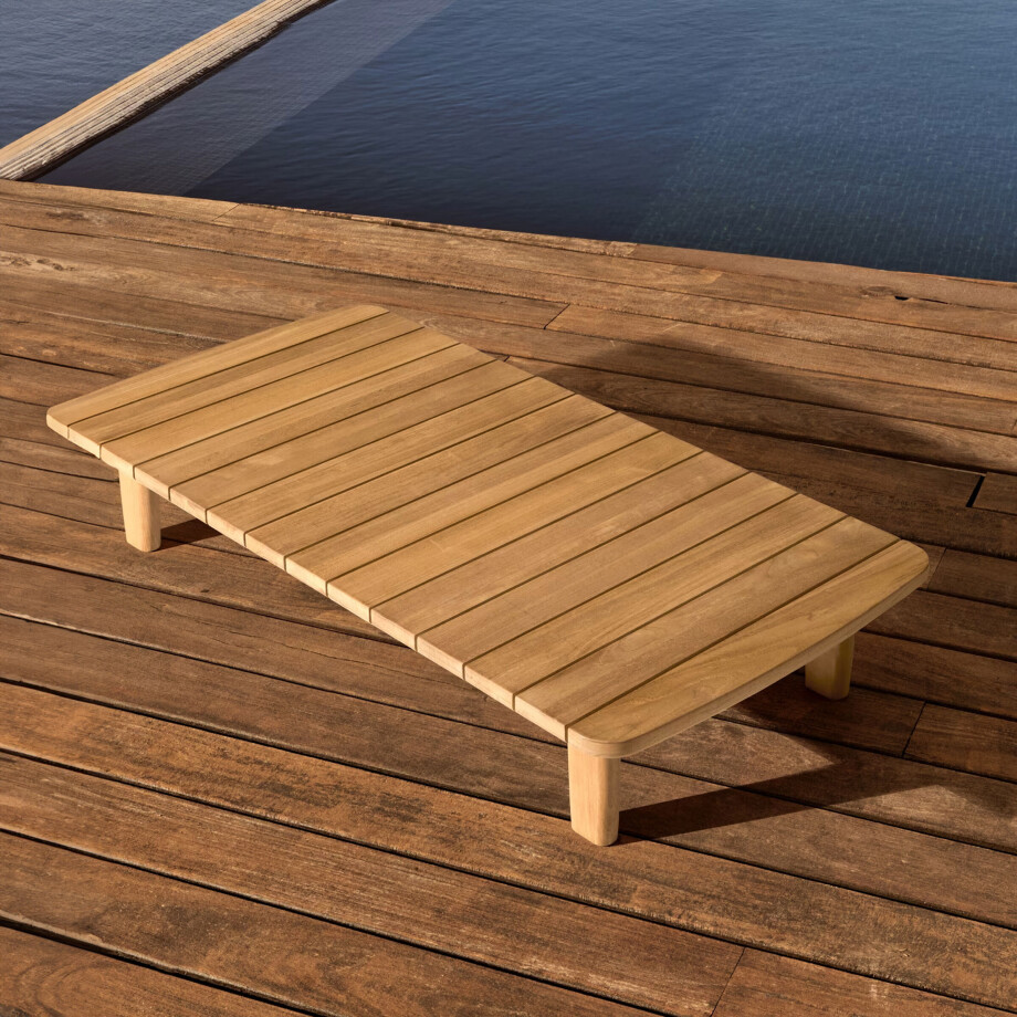 Kave Home Salontafel 'Tirant' Teakhout, 140 x 70cm afbeelding 1