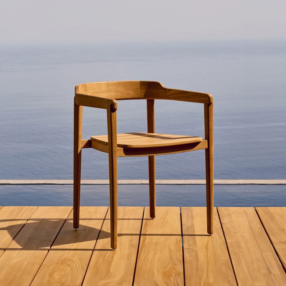 Kave Home Eetkamerstoel 'Icaro' Teakhout afbeelding 1