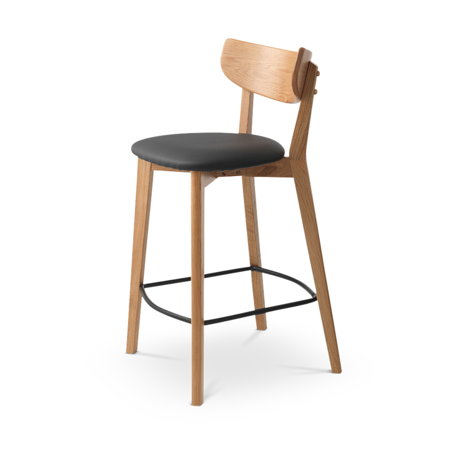 Jack houten barkruk naturel - 65 cm Jack houten barkruk naturel - 65 cm afbeelding 1