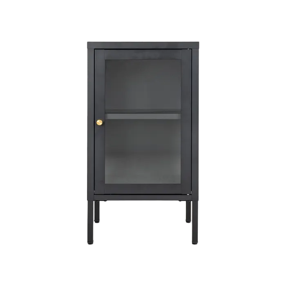 James cabinet metalen opbergkast zwart - 38 x 70 cm afbeelding 1