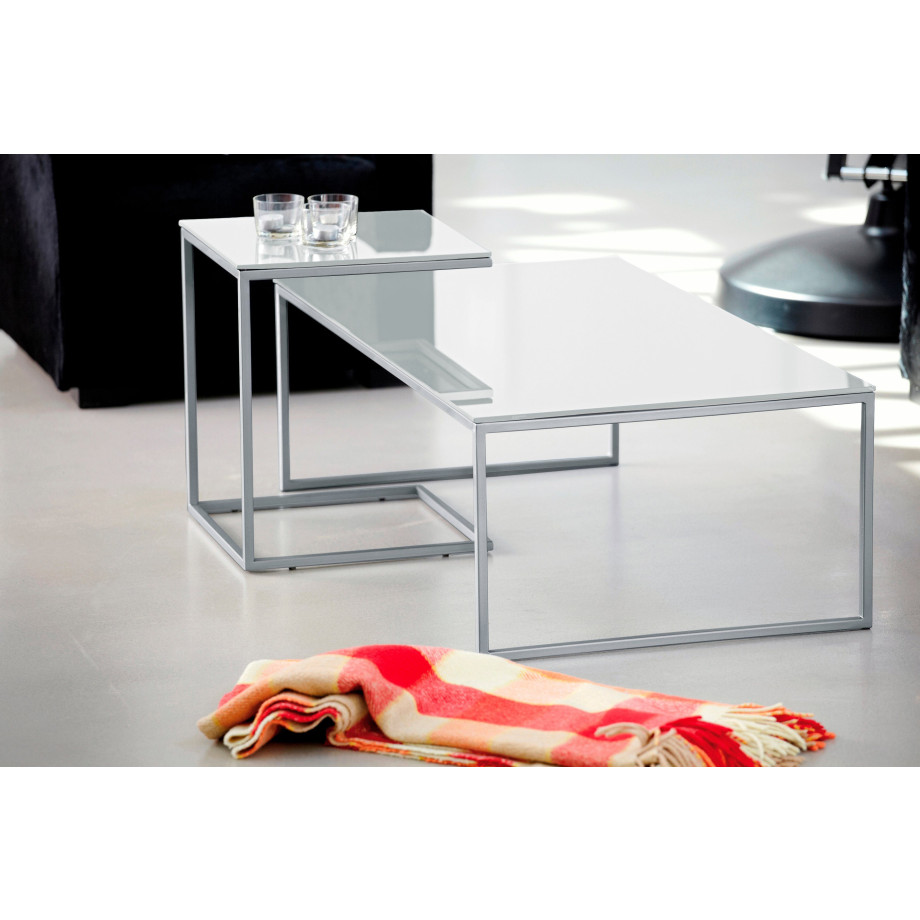 jankurtz Salontafel Classico met metalen sleevoet, in 2 kleuren, afm. (bxdxh): 60x60x36 cm afbeelding 1