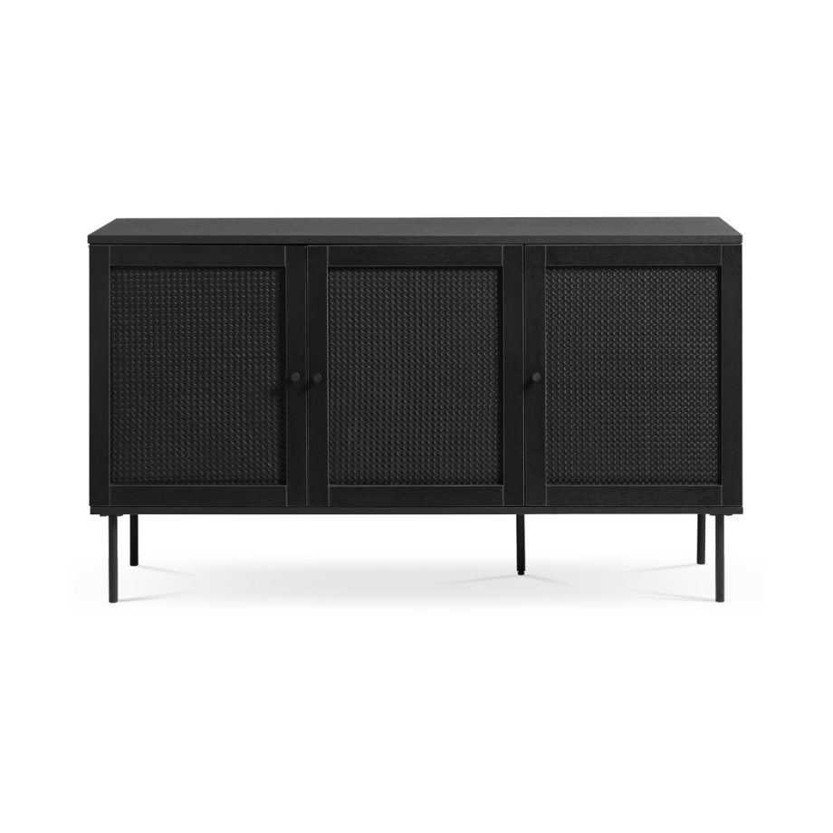 Jari houten sideboard zwart - 140 x 40 cm afbeelding 1