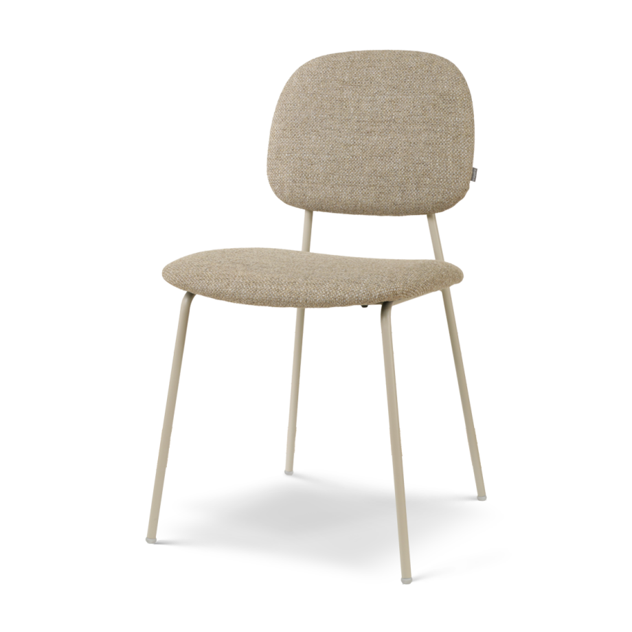 Jasmijn eetkamerstoel taupe melange - grijsbeige onderstel Jasmijn eetkamerstoel taupe melange - grijsbeige onderstel afbeelding 1