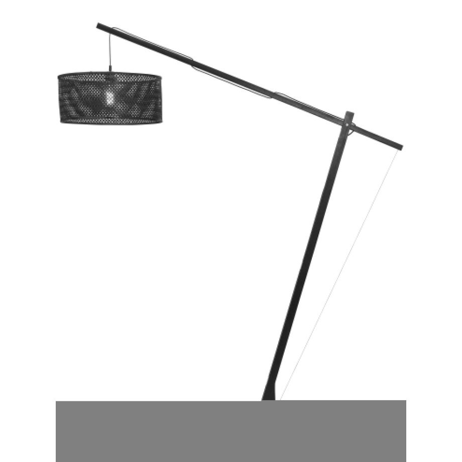 GOOD&MOJO Vloerlamp 'Java' Bamboe, 207cm, kleur Zwart afbeelding 1