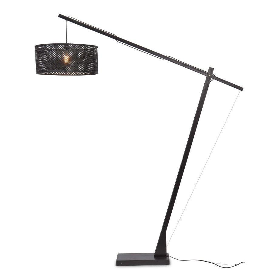 GOOD&MOJO Vloerlamp 'Java' Bamboe, 207cm, kleur Zwart afbeelding 1