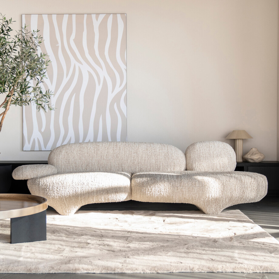 Eleonora Organische Bank 'Jayden' 265cm, kleur Beige afbeelding 1