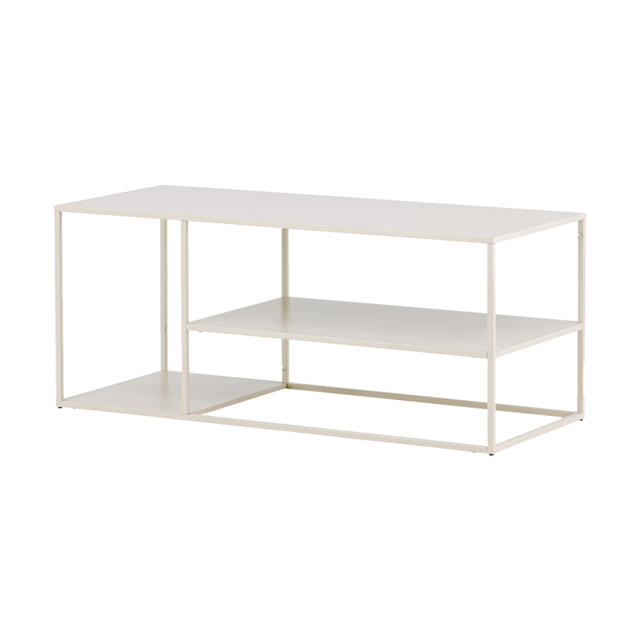 Jesse metalen salontafel beige - 120 x 55 cm afbeelding 1