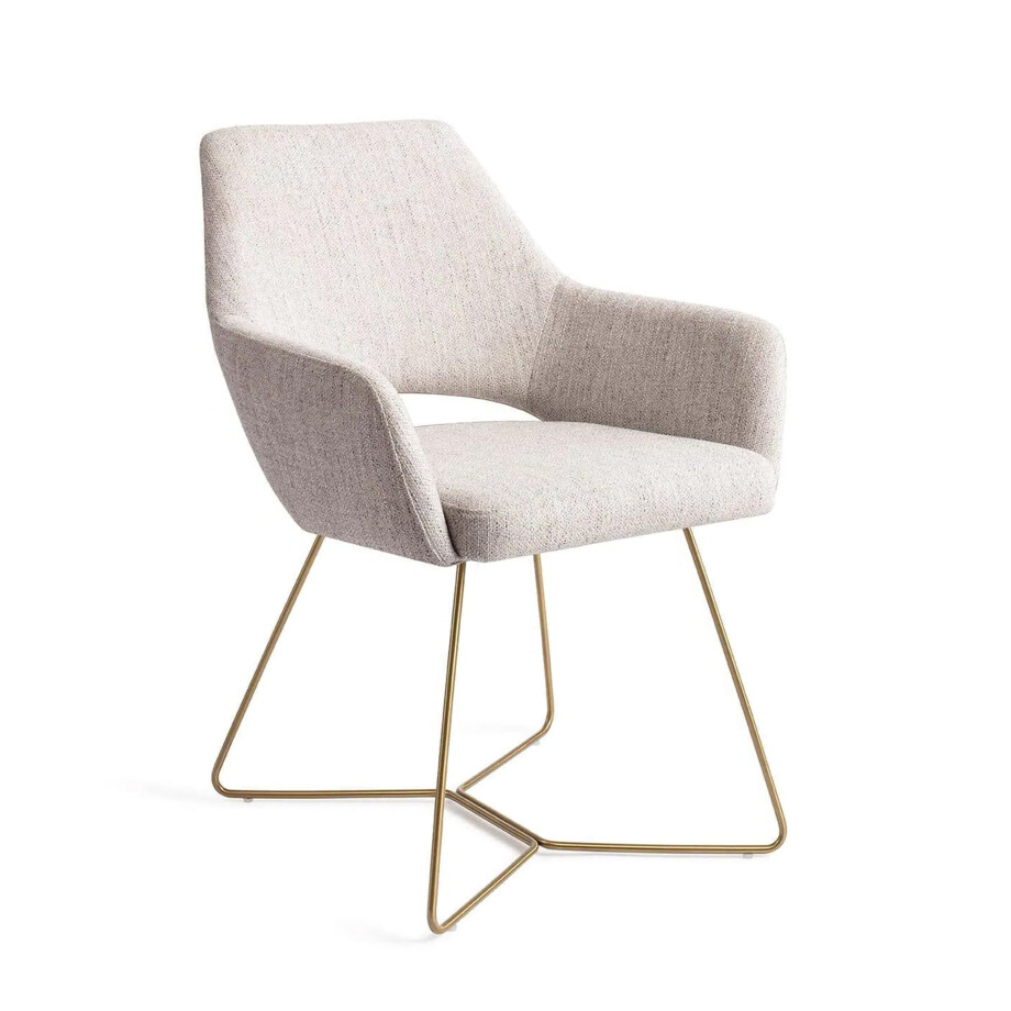 Jesper Home Eetkamerstoel 'Yanai' Beehive Gold, kleur Pigeon Jesper Home Eetkamerstoel 'Yanai' Beehive Gold, kleur Pigeon afbeelding 1