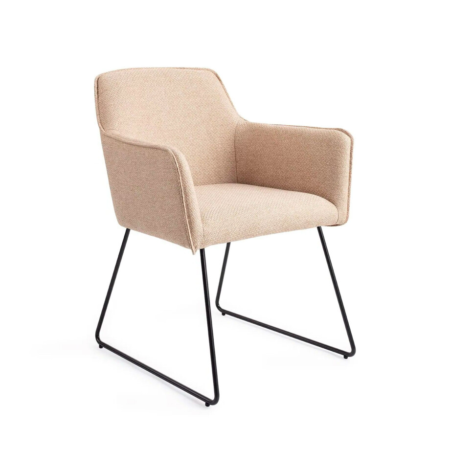 Jesper Home Eetkamerstoel 'Hofu' Slide Black, kleur Wild Walnut Jesper Home Eetkamerstoel 'Hofu' Slide Black, kleur Wild Walnut afbeelding 1