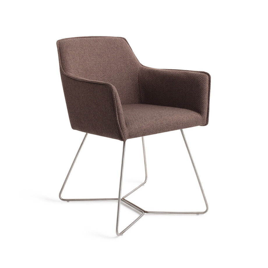 Jesper Home Eetkamerstoel 'Hofu' Beehive Steel, kleur Potters Clay Jesper Home Eetkamerstoel 'Hofu' Beehive Steel, kleur Potters Clay afbeelding 1