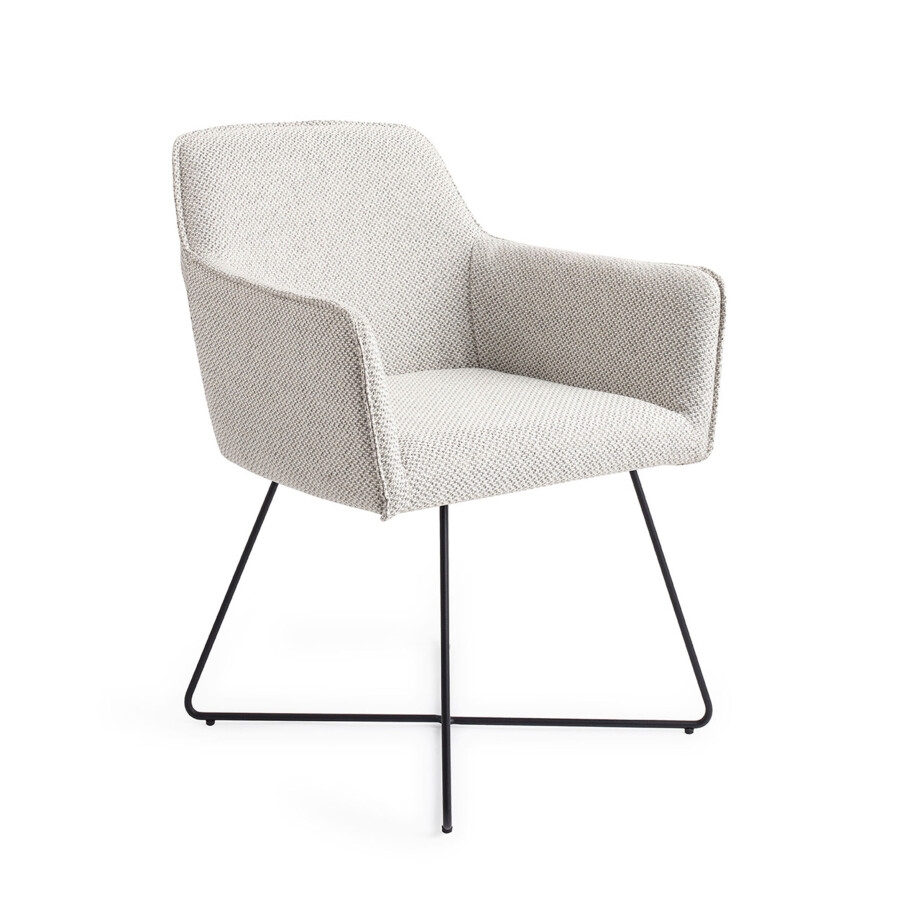 Jesper Home Eetkamerstoel 'Hofu' Cross Black, kleur Checkers Charm Jesper Home Eetkamerstoel 'Hofu' Cross Black, kleur Checkers Charm afbeelding 1