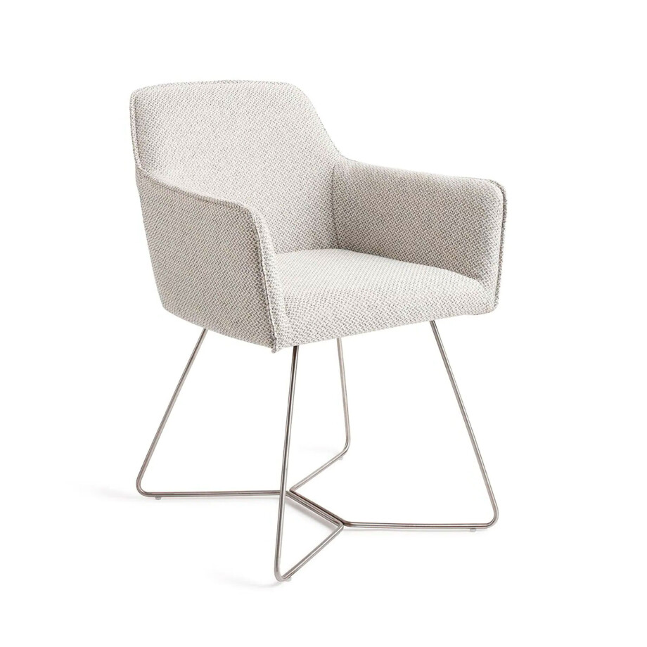 Jesper Home Eetkamerstoel 'Hofu' Beehive Steel, kleur Checkers Charm Jesper Home Eetkamerstoel 'Hofu' Beehive Steel, kleur Checkers Charm afbeelding 1