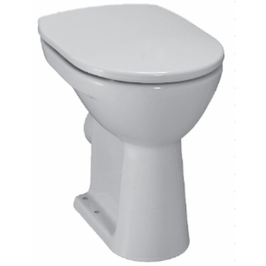 Jika Lyra plus - Staand toilet - verhoogd +6 - AO aansluiting - vlakspoel - keramiek - glans wit h8253870000001 afbeelding 1